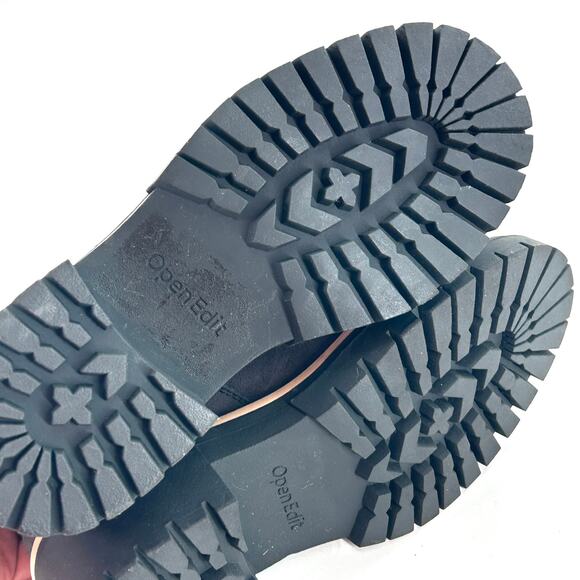 Open Edit Mya Lug Sole Chelsea Boot 6 Gray Faux Suede NWOT Ankle Calf 90s Y2K - Picture 5 of 8